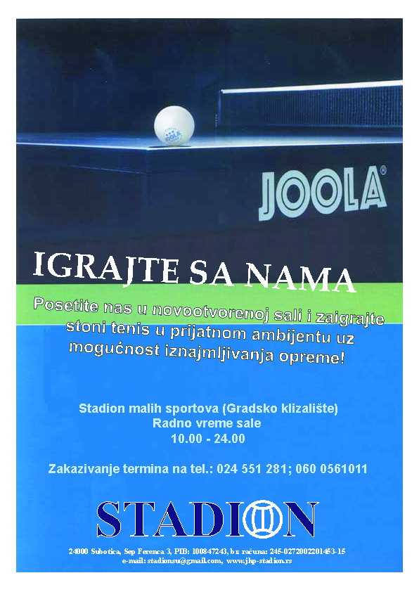 nova sala u Subotici